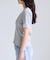 レーストリムVネックTシャツ/汗ジミ加工