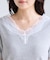レーストリムVネックTシャツ/汗ジミ加工