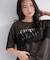 レースレイヤードロゴ半袖Tシャツ