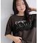 レースレイヤードロゴ半袖Tシャツ