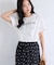 レースレイヤードロゴ半袖Tシャツ