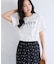 レースレイヤードロゴ半袖Tシャツ
