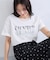 レースレイヤードロゴ半袖Tシャツ