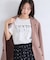 レースレイヤードロゴ半袖Tシャツ