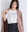 レースレイヤードロゴ半袖Tシャツ
