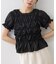 ドット＆無地アソート シャーリングデザインカットソー