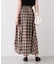チェックイレヘムロングスカート