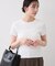 変形ケーブル半袖ニットトップス
