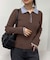 【WEB限定】ダブルカラーポロニットトップス