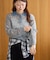 【WEB限定】透かしモヘアレイヤード襟配色ニット
