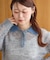 【WEB限定】透かしモヘアレイヤード襟配色ニット