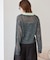 【WEB限定】透かしモヘアレイヤード襟配色ニット