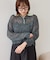 【WEB限定】透かしモヘアレイヤード襟配色ニット