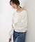ワンポイント刺繍入りドレープスウェットプルオーバー