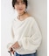ワンポイント刺繍入りドレープスウェットプルオーバー