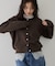 【WEB限定】裾レースドッキングクルーネックカーディガン