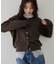 【WEB限定】裾レースドッキングクルーネックカーディガン