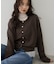【WEB限定】裾レースドッキングクルーネックカーディガン