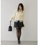 【WEB限定】裾レースドッキングクルーネックカーディガン