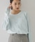 【WEB限定】裾レースドッキングクルーネックカーディガン