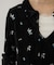 カラー刺繍ベロアカーディガン