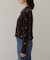 カラー刺繍ベロアカーディガン