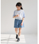 【KIDS/キッズ】リボン柄デニムピンタックパンツ