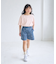 【KIDS/キッズ】リボン柄デニムピンタックパンツ