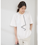 【WEB限定サイズ】配色ボウタイ風ハーフスリーブブラウス/通勤対応