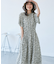 【emur/エミュール】マーガレット柄シャーリングワンピース