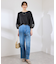 【WEB限定カラー:ネイビー、ピンク】袖シアーカットトップス