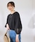 【WEB限定カラー:ネイビー、ピンク】袖シアーカットトップス