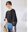 【WEB限定カラー:ネイビー、ピンク】袖シアーカットトップス