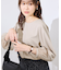 【WEB限定カラー:ネイビー、ピンク】袖シアーカットトップス