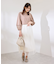 【WEB限定カラー:ネイビー、ピンク】袖シアーカットトップス