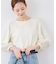 【WEB限定カラー:ネイビー、ピンク】袖シアーカットトップス