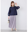 【WEB限定カラー:ネイビー、ピンク】袖シアーカットトップス