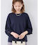 【WEB限定カラー:ネイビー、ピンク】袖シアーカットトップス