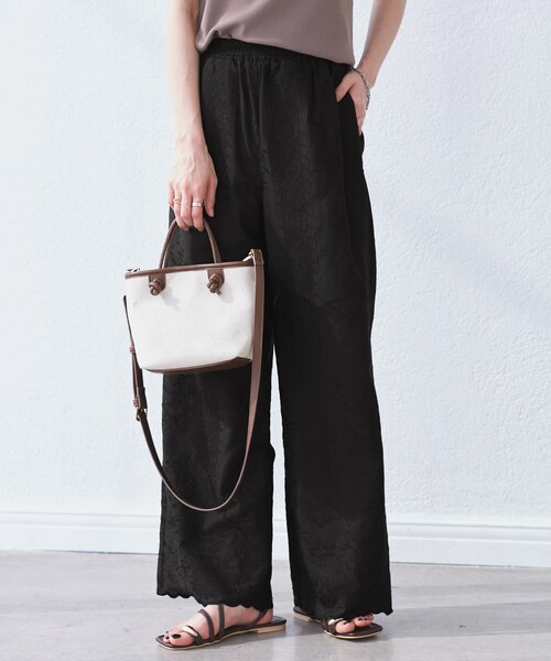 刺繍イージーワイドパンツ｜ロペピクニックの通販｜&mall