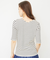 テレコVネック5分袖トップス