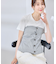異素材ドッキングレイヤードトップス