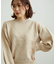 【WEB限定】パール使い格子ニットプルオーバー
