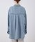 【emur/エミュール】ラウンドヘム抜き襟デニムシャツ