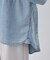 【emur/エミュール】ラウンドヘム抜き襟デニムシャツ