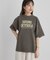 オーバーサイズピグメントロゴプリントTシャツ