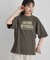 オーバーサイズピグメントロゴプリントTシャツ
