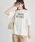 オーバーサイズピグメントロゴプリントTシャツ