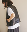 シンセティックレザーノースリーブジャケット