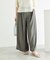 レーヨン麻混イージーワイドパンツ