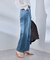 【ウエスト革命デニム】ウエストシェイプストレートデニムパンツ